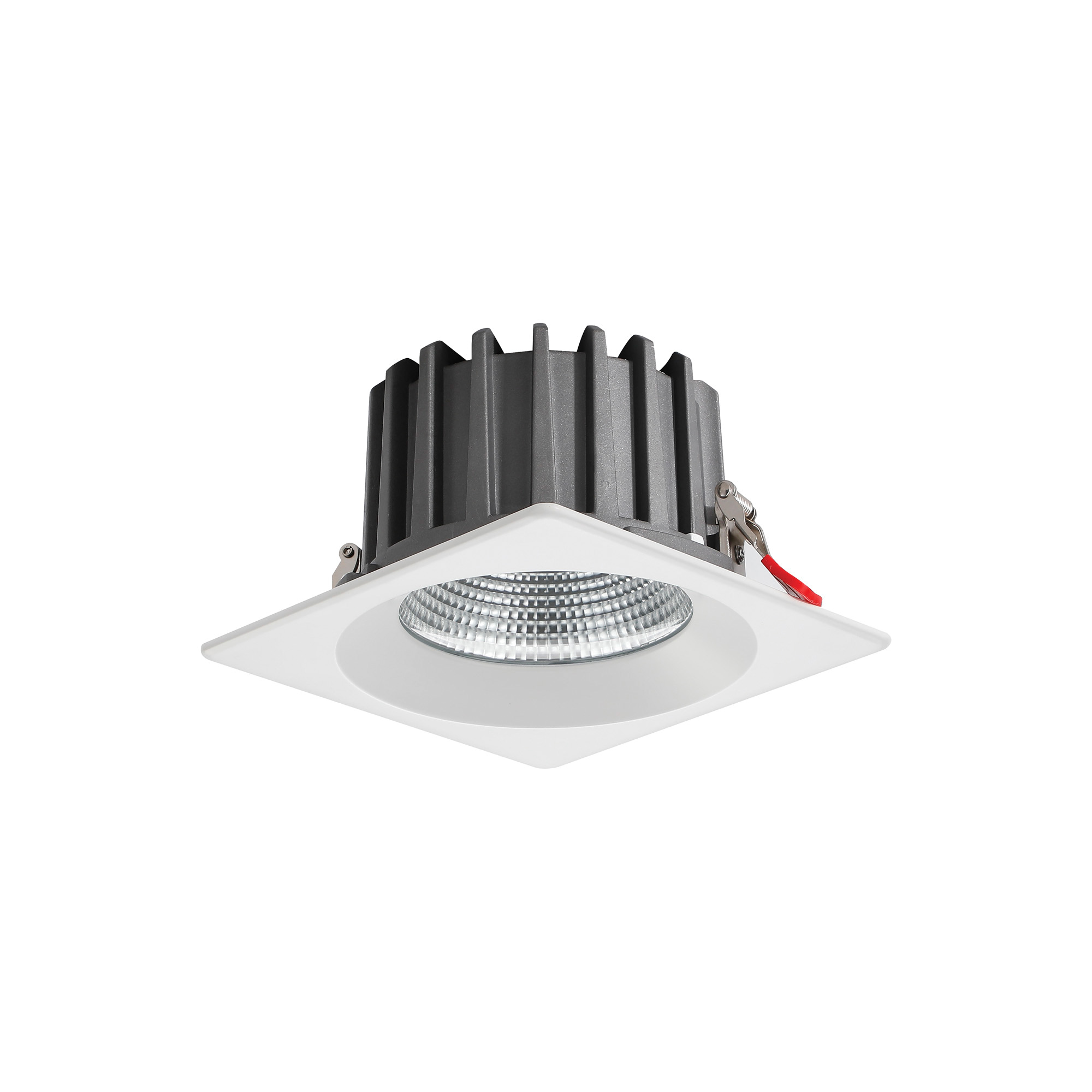 DL200073  Bionic 24; 24W; 700mA; White Deep Square Recessed Downlight; 1920lm ;Cut Out 155mm; 42° ; 3000K; IP44; DRIVER INC.; 5yrs Warranty.